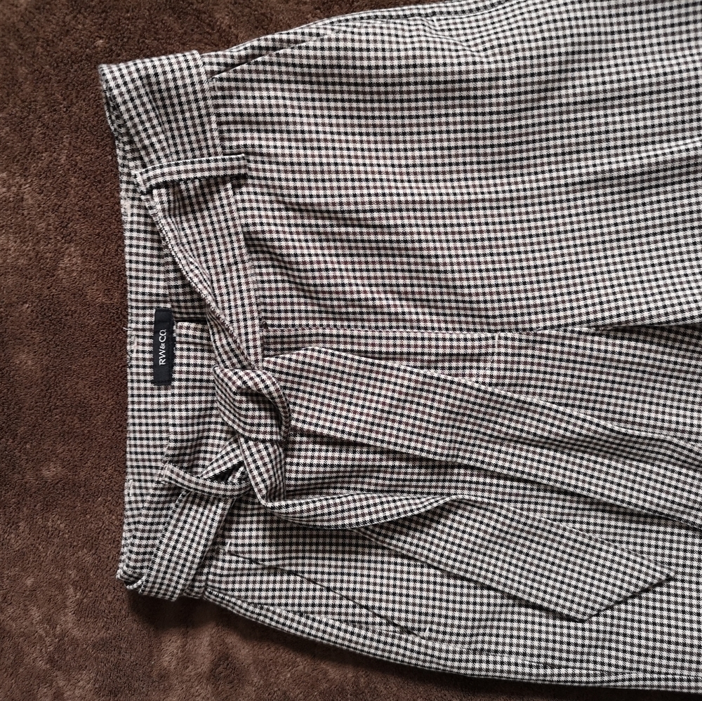 Checkered cropped pant